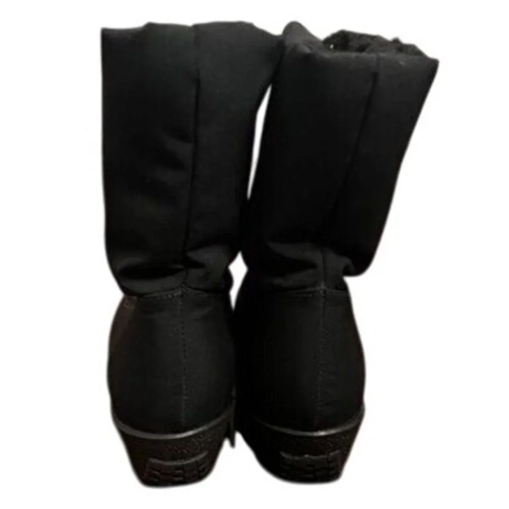 TOE WARMERS ABOUTOWN BLACK INSULATED ZIP‎ UP WINTER Snow Boots  9.5 Wide